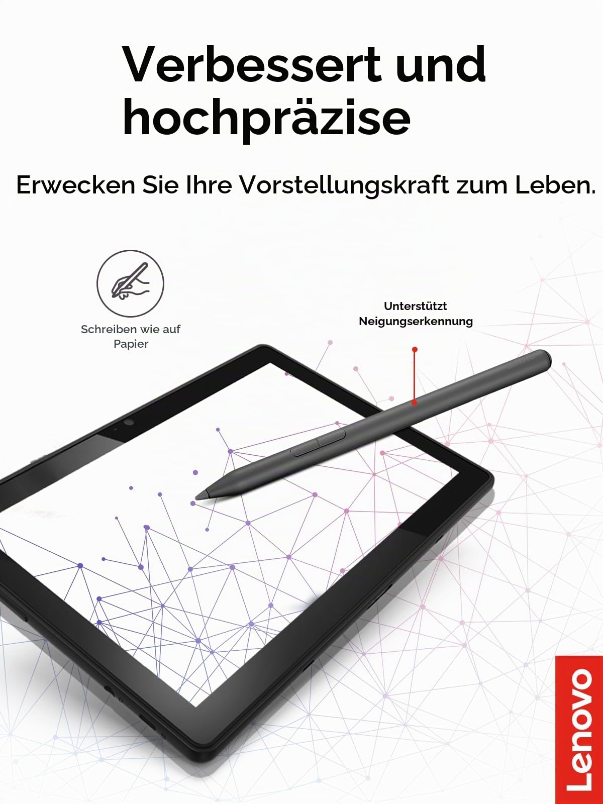 Lenovo Yoga Pen | Stift | Încărcare USB-C | Indicator LED pentru baterie | Magnetic - GX81S07448