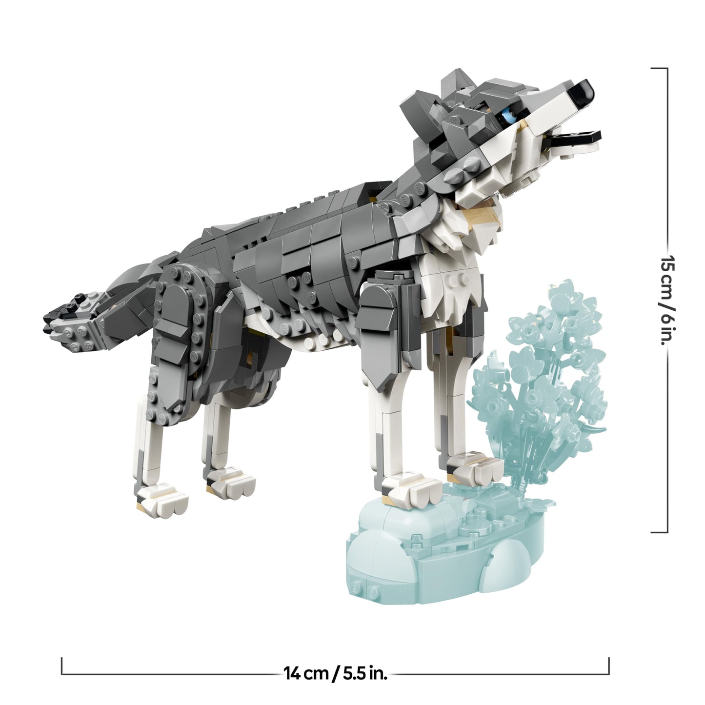 LEGO Creator Forest Animals: Wolf Toy - Animal Figure with 2 Building Options - Falcon or Raccoon - DIY Decoration for the Children's Room - Birthday Gift for Girls & Boys Ages 8 and Up - 31393