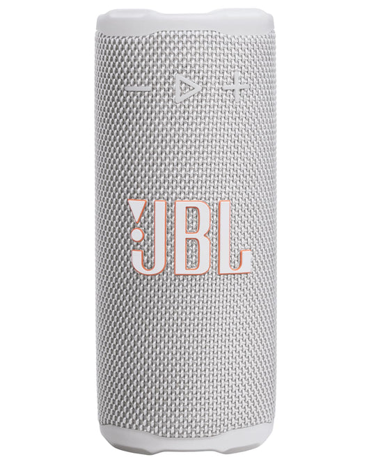 JBL Grip Compact Bluetooth Speaker, JBL Pro Sound with AI Sound Boost, IP68 Waterproof and Dustproof, Ambient Light, Up to 14h Playback, Auracast Multi-Speaker, JBL Portable App, White - JBLGRIPWHT