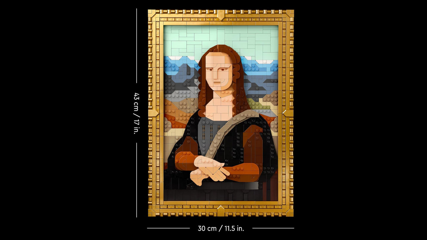 LEGO Art Mona Lisa Adult Set Leonardo da Vinci Painting Hanging Creative Activity for Men Women Gift for Art Lovers Italian Renaissance Art 31213