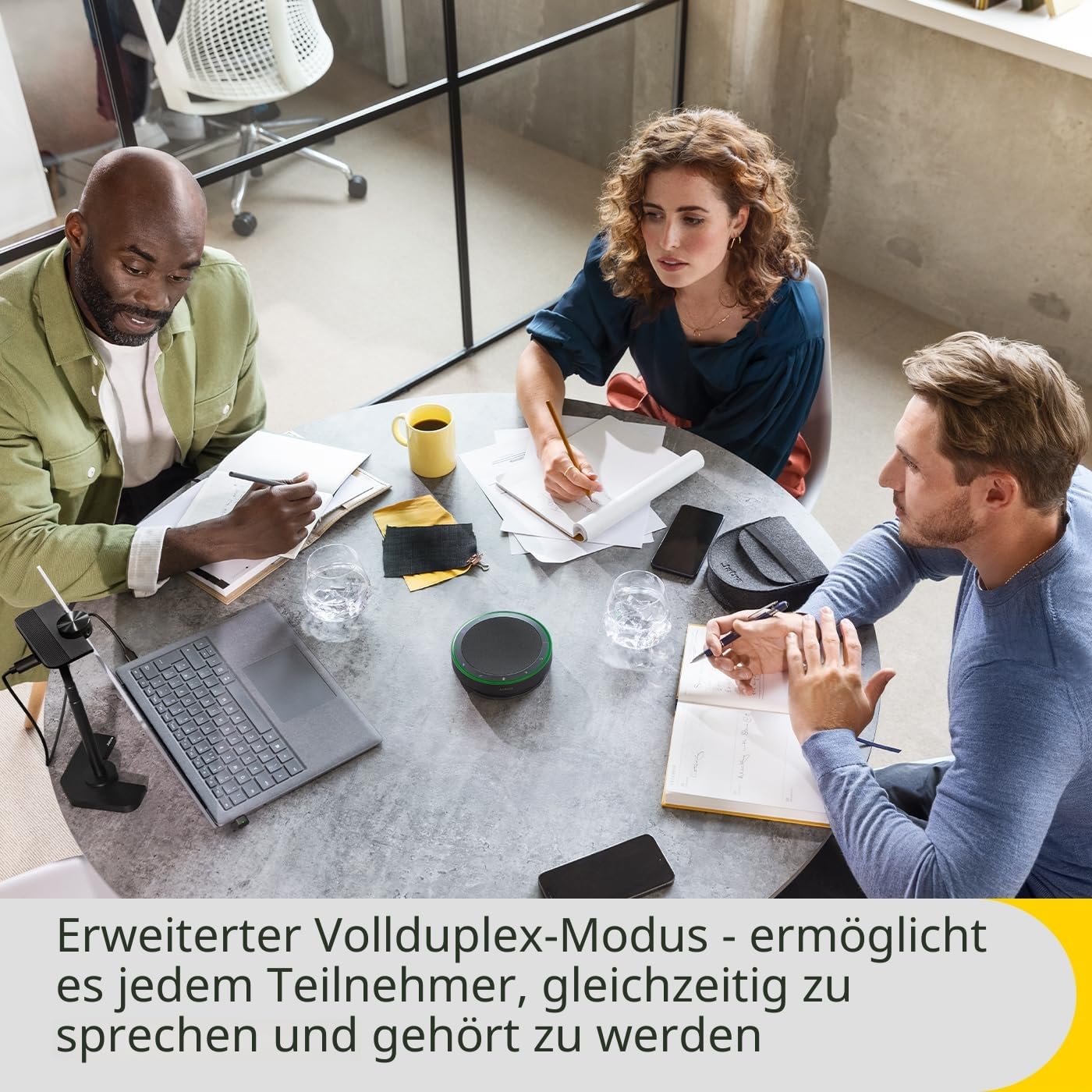 Jabra Speak2 75 wireless hands-free solution with USB-C Bluetooth adapter, 4 noise-cancelling microphones, 65 mm full-range speaker, MS Teams certified, dark gray - 2775-329