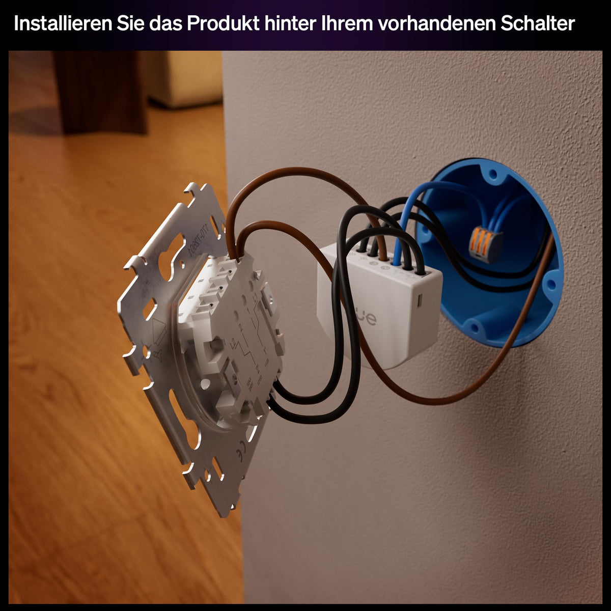 Philips Hue comutator inteligent cu fir, pachet de 1, 2 canale, pentru controlul simplu al luminilor Hue, fără baterii, controlabil prin aplicație sau comandă vocală, compatibil cu Apple, Google și Alexa. - 929004296801