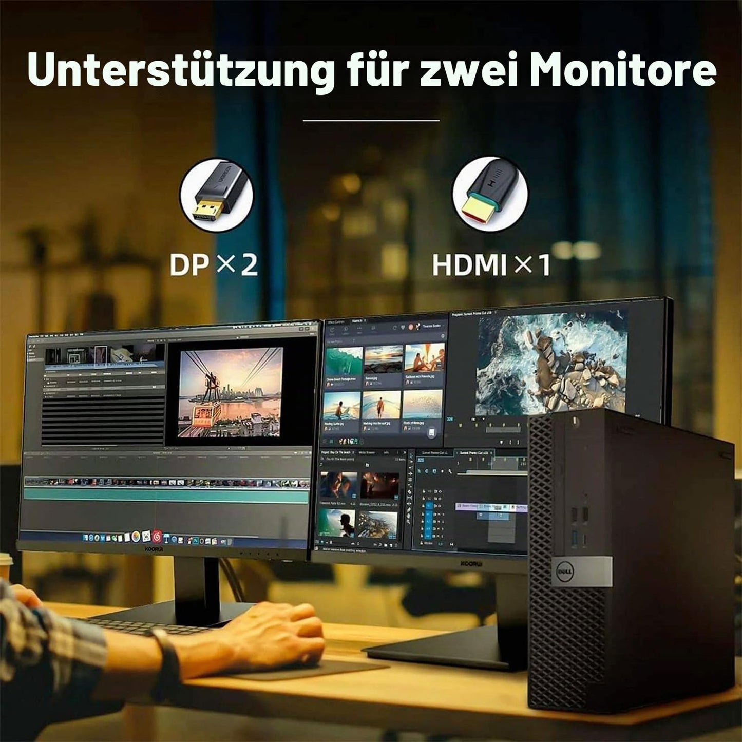 Dell Optiplex 7050 TWR Desktop PC Intel Core i7 6th, RAM 16 GB, SSD 256 GB, WiFi USB, HDMI + DisplayPort, Windows 11 Pro + Libre Office (Refurbished) - ‎Dell