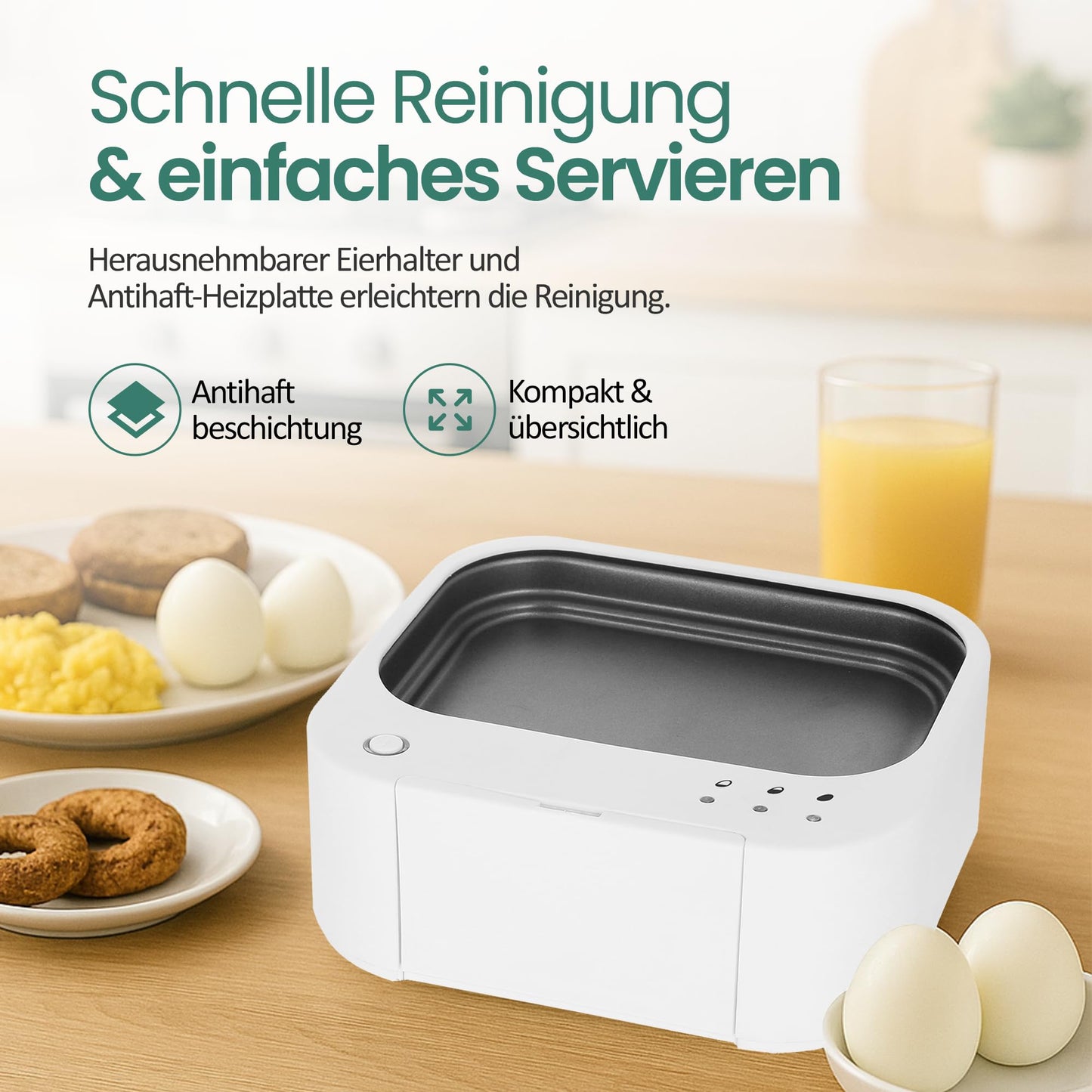 Emerio best egg cooker EB-115560 cooks all three cooking levels [soft|medium|hard] in just one cooking process with perfect results and voice output, unique in technology and design, model 2022 - EB-115560.12