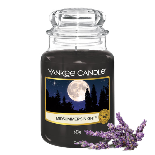 Yankee Candle scented candle in a glass (large) | Midsummer's Night | Candle with a long burning time of up to 150 hours Perfect gifts for women - 5038580000504