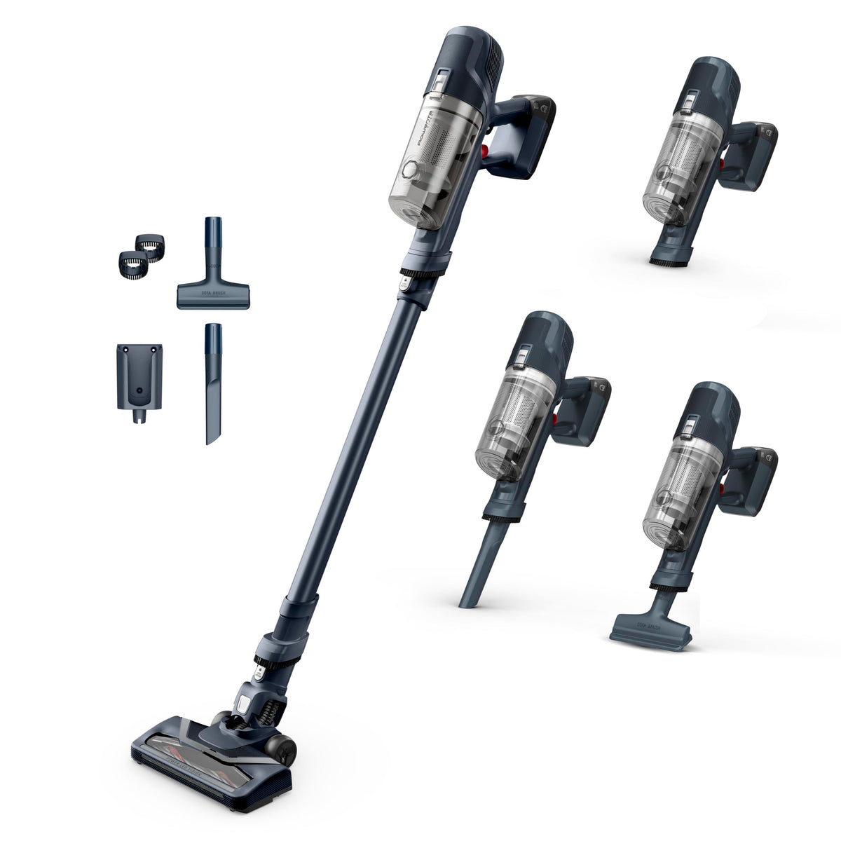 Rowenta X-Pert 6.60 Aspirator cu acumulator, 100W putere, 45 minute autonomie, fără fir și fără sac, cap de perie cu LED, foarte ușor, recipient pentru praf de 0,55 l, inclusiv duză pentru crăpături și suport de perete, negru, RH6831EO