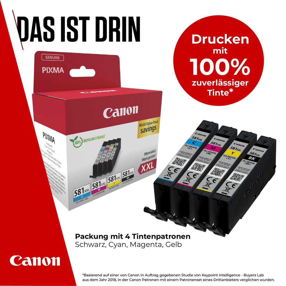 Canon CLI-581XXL Original Ink Cartridges Multipack - 1998C007