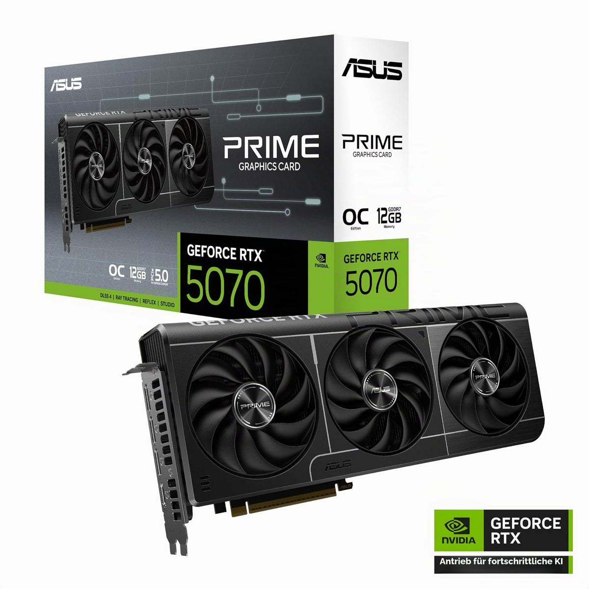 Placă grafică pentru jocuri ASUS Prime GeForce RTX 5070 12GB GDDR7 OC Edition - 90YV0M10-M0NA00