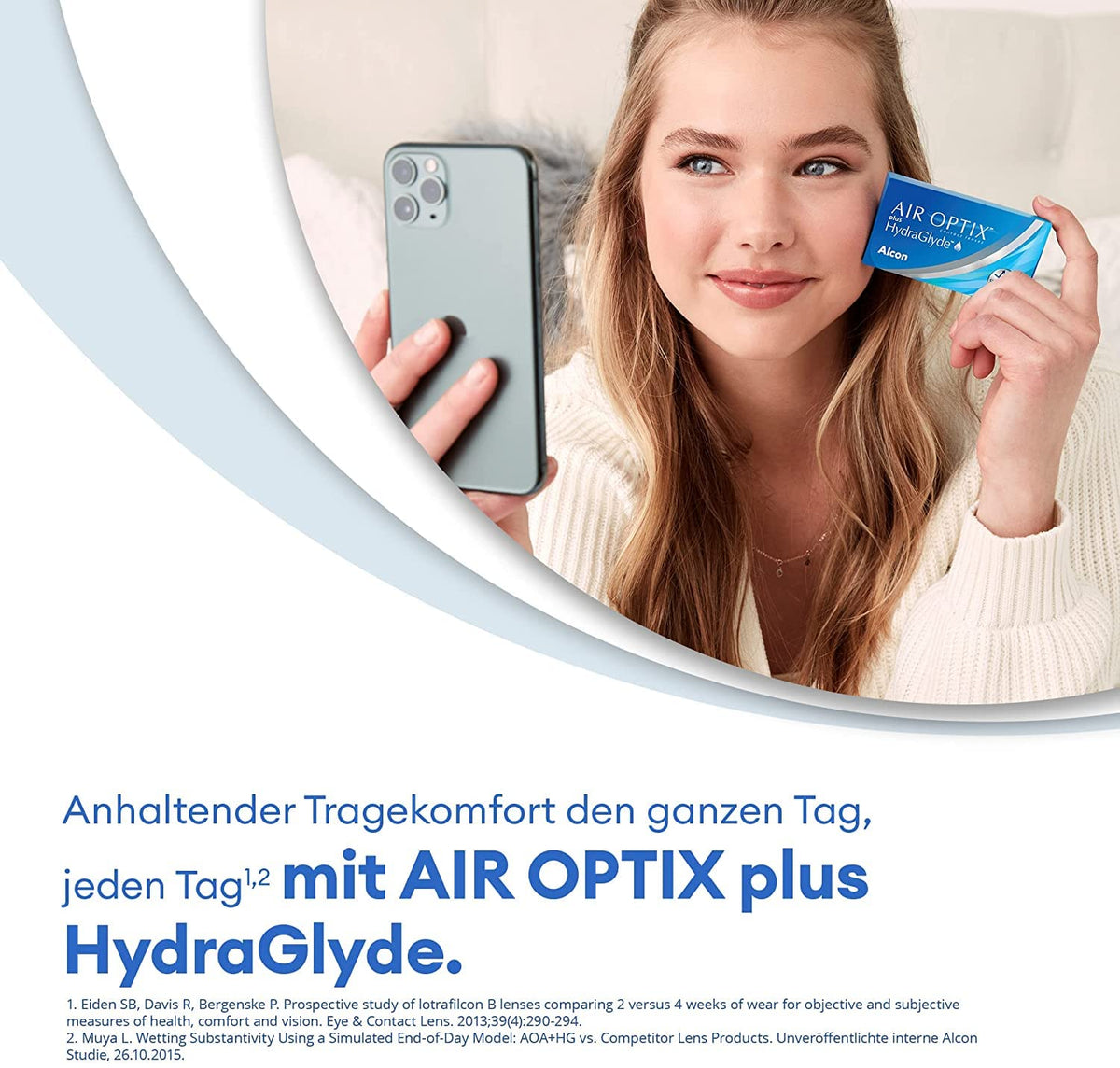 Air Optix plus HydraGlyde lentile de contact lunare | 6 buc | +05.25 dpt - 10109071
