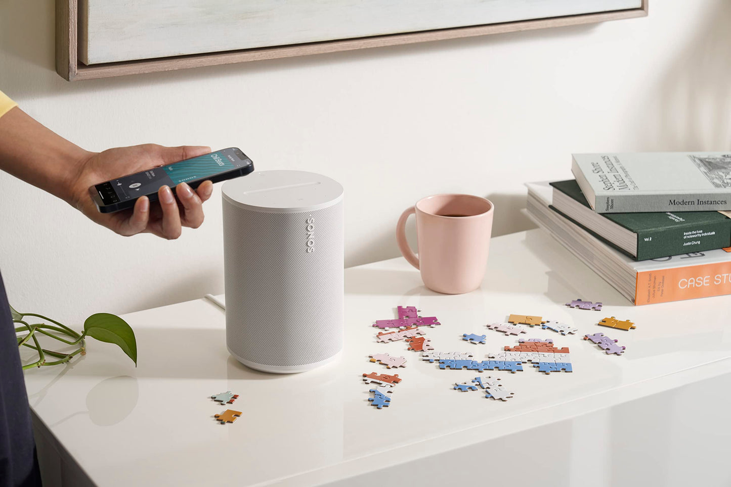 Sonos Era 100 | Smart speaker with WiFi, Bluetooth, compatible with Amazon Alexa - white - E10G1EU1