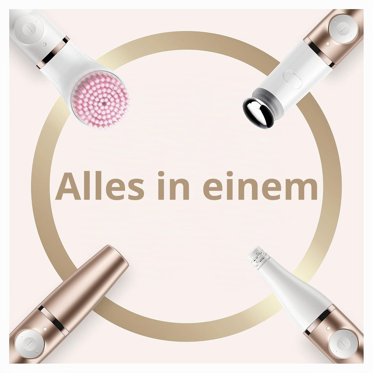 Braun Face Epilator for Women FaceSpa Pro, Beauty Set, SE921, Bronze