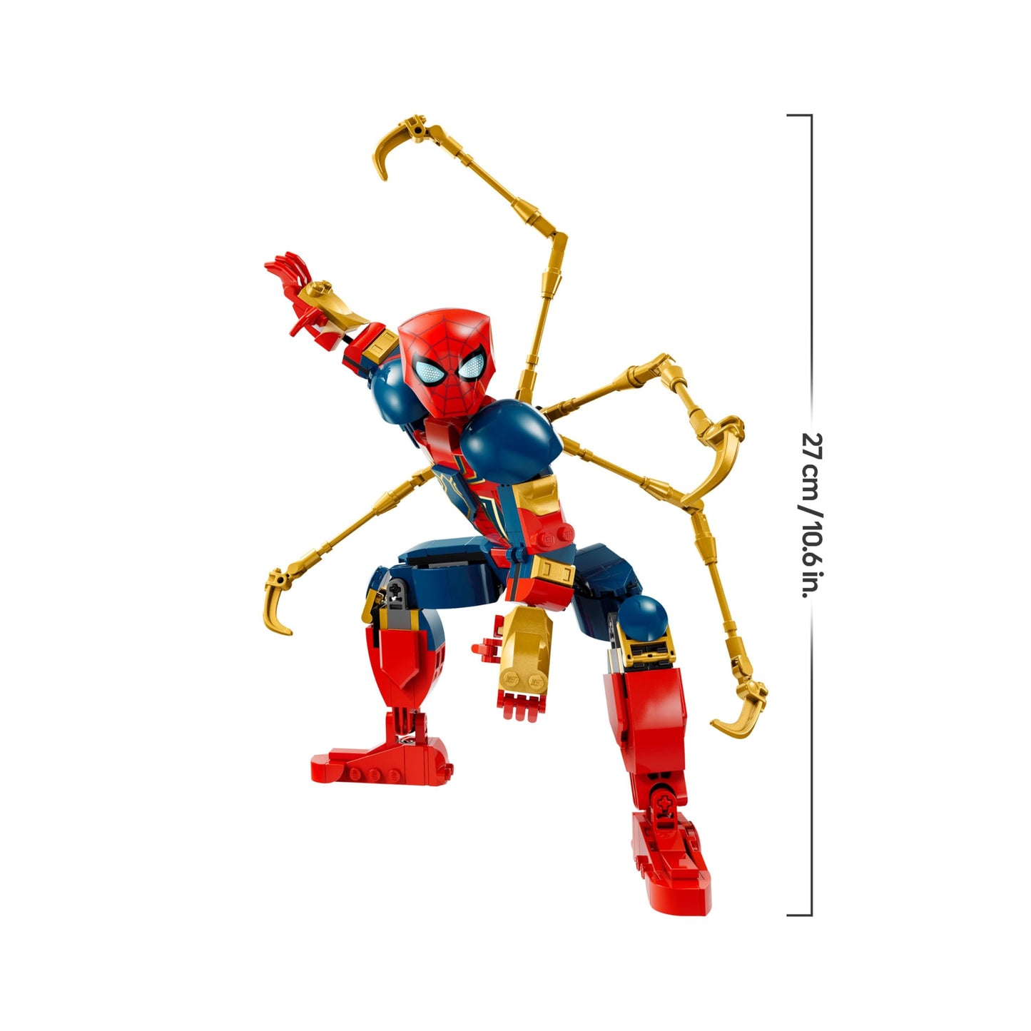 LEGO Marvel Iron Spider-Man building figure, superhero action toy for children aged 8 and over, boys and girls, set with armor, buildable model, Avengers gift idea for fans of the Marvel films 76298