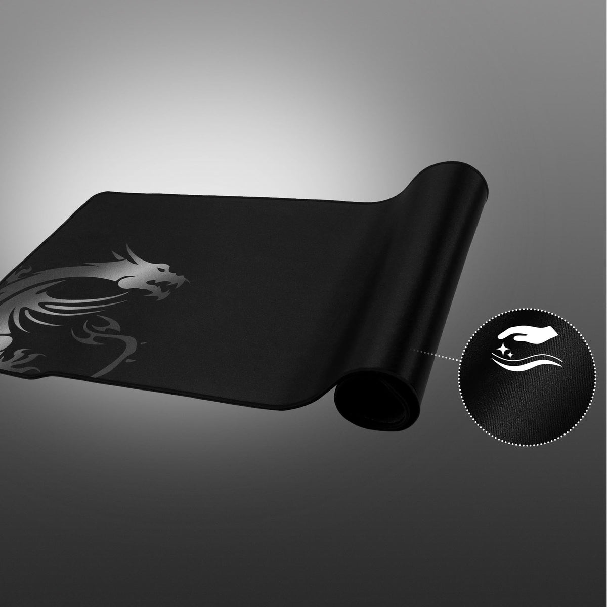 MSI Agility GD70 - XL Mousepad pentru gaming, suprafață de joc cu textură de mătase, margini moi și cusute, bază antiderapantă - 900 x 400 x 3 mm - J02-VXXXXX1-EB9