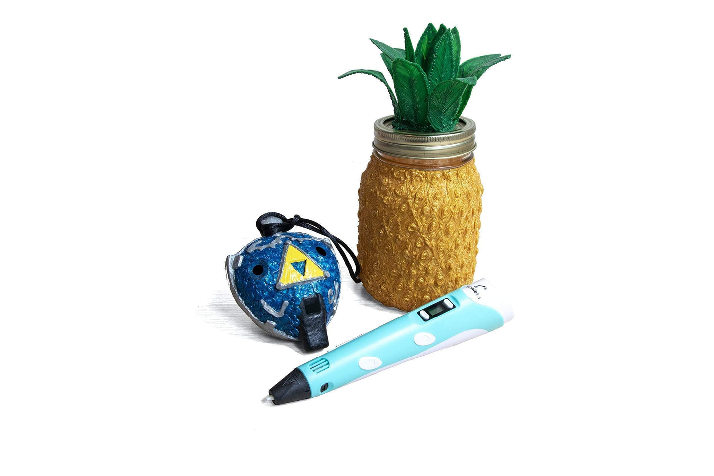 SCRIB3D P1 3D Printing Pen with Display - Includes 3D pen, 3 starting colors of PLA filament, stencil book + project guide and charger - SCRIB_PEN_P1