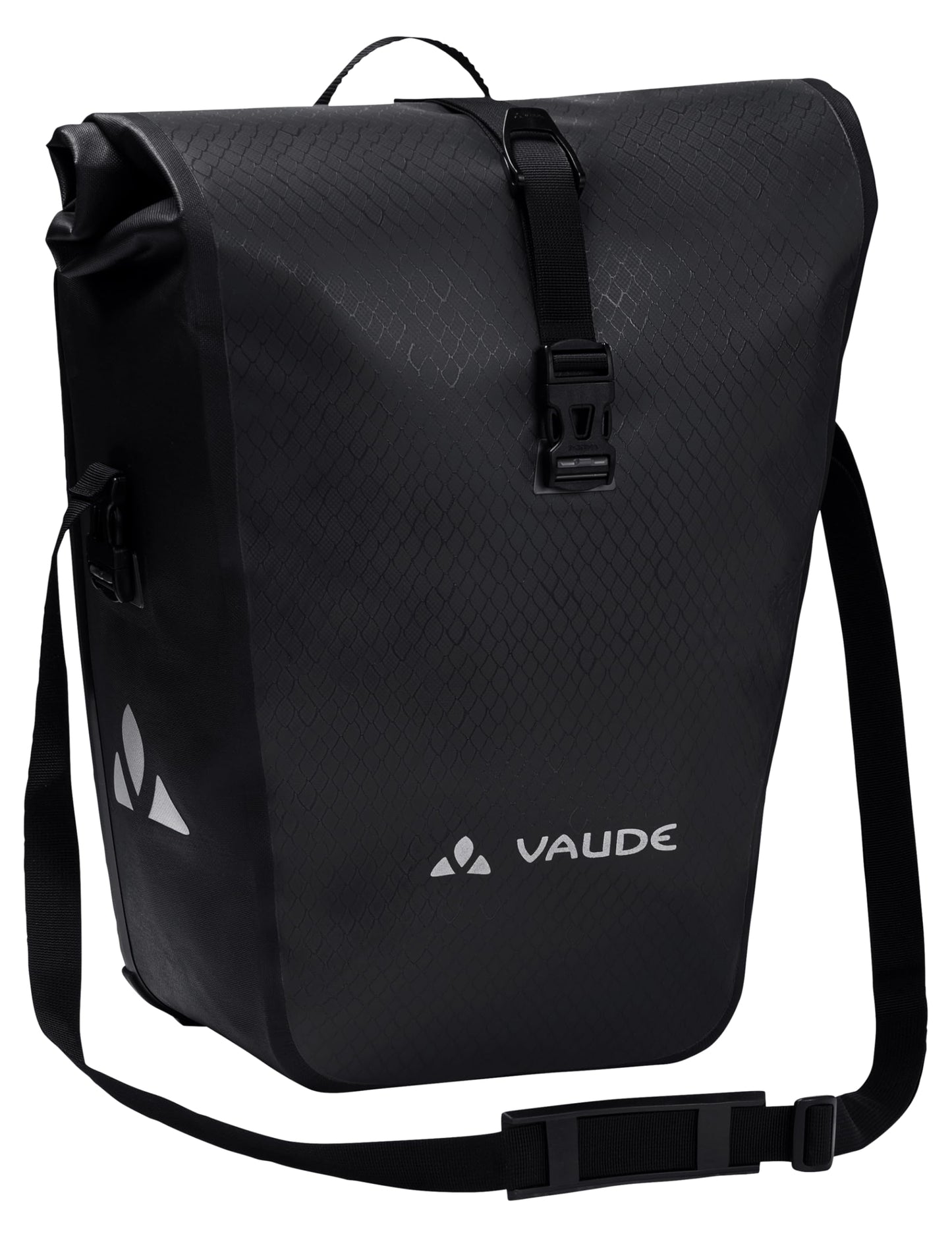 VAUDE bicycle bag for luggage rack Aqua Back Single 1 x 24 L, rear wheel bag waterproof, bicycle luggage rack bag at the back, easy attachment - Made in Germany, black - 12413