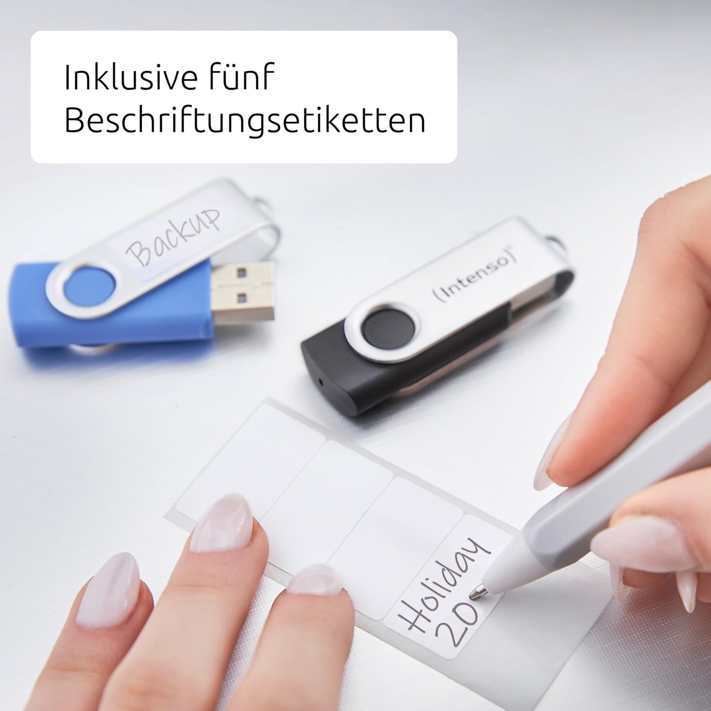 Intenso Basic Line 5X 16 GB USB sticks USB 2.0 with practical labels, yellow, green, black, blue + orange, with silver metal bracket, pack of 5: Amazon.de: Electronics & Photo - 3503575