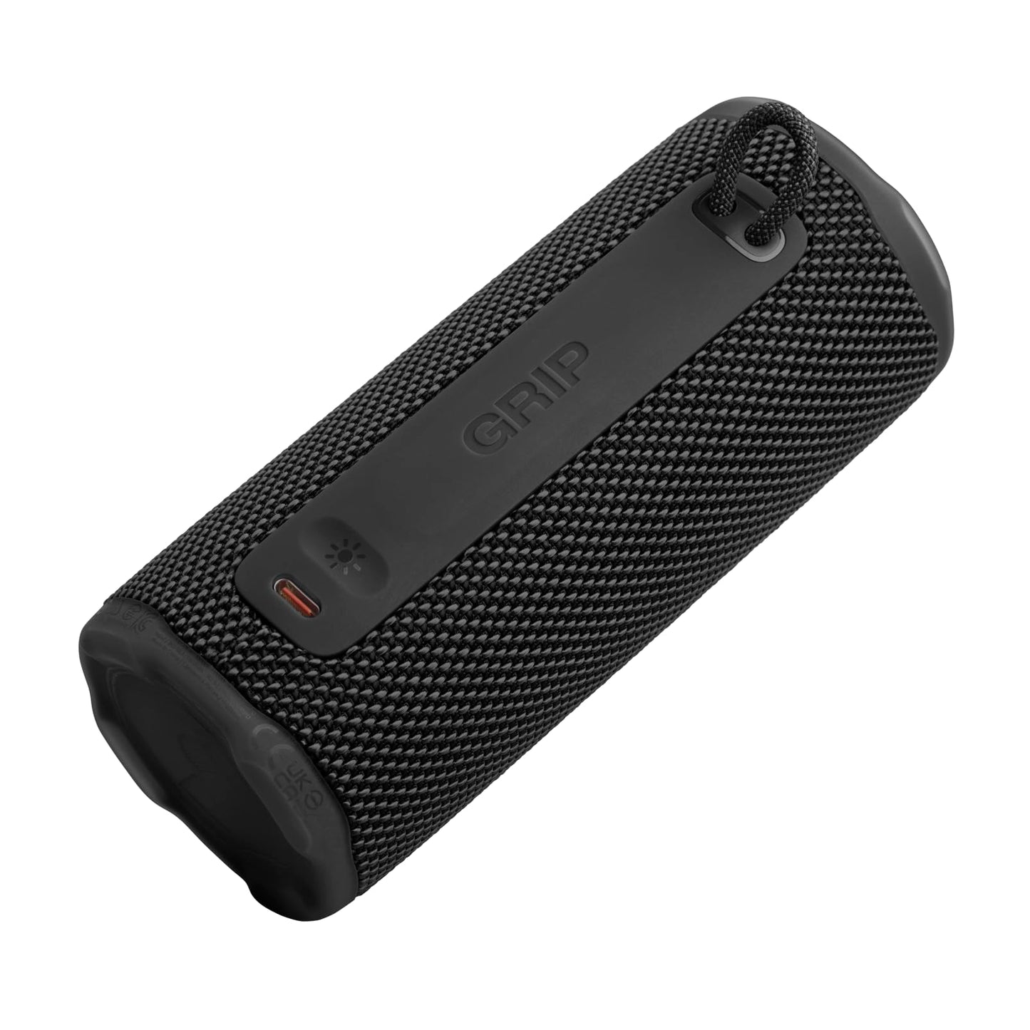JBL Grip Compact Bluetooth Speaker, JBL Pro Sound with AI Sound Boost, IP68 Waterproof and Dustproof, Ambient Light, Up to 14h Playback, Auracast Multi-Speaker, JBL Portable App, Black - JBLGRIPBLK