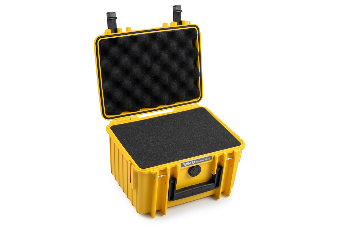 B&W International GmbH Outdoor Case hard case type 2000 with foam (hard case case IP67, SI cube foam, waterproof, inner dimensions 25x17.5x15.5cm, yellow), 2000/Y/SI, type 2000 - inner dimensions 25x17x15cm