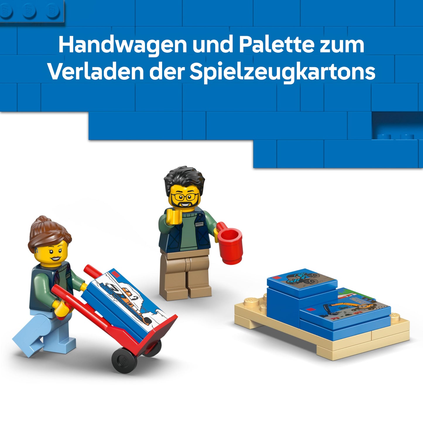 LEGO City: The LEGO delivery truck - model building with 2 minifigures, transport truck and accessories - birthday gift for boys aged 6 and over - 60500