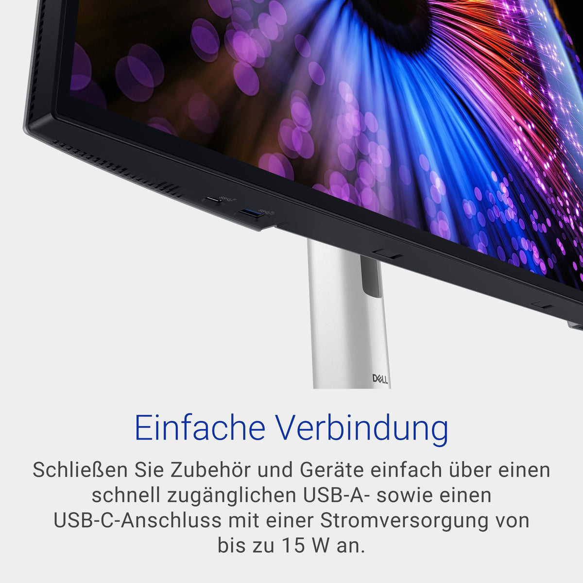 Dell UltraSharp 27 Monitor - U2724DE, QHD (2560x1440), 120Hz, IPS Black
