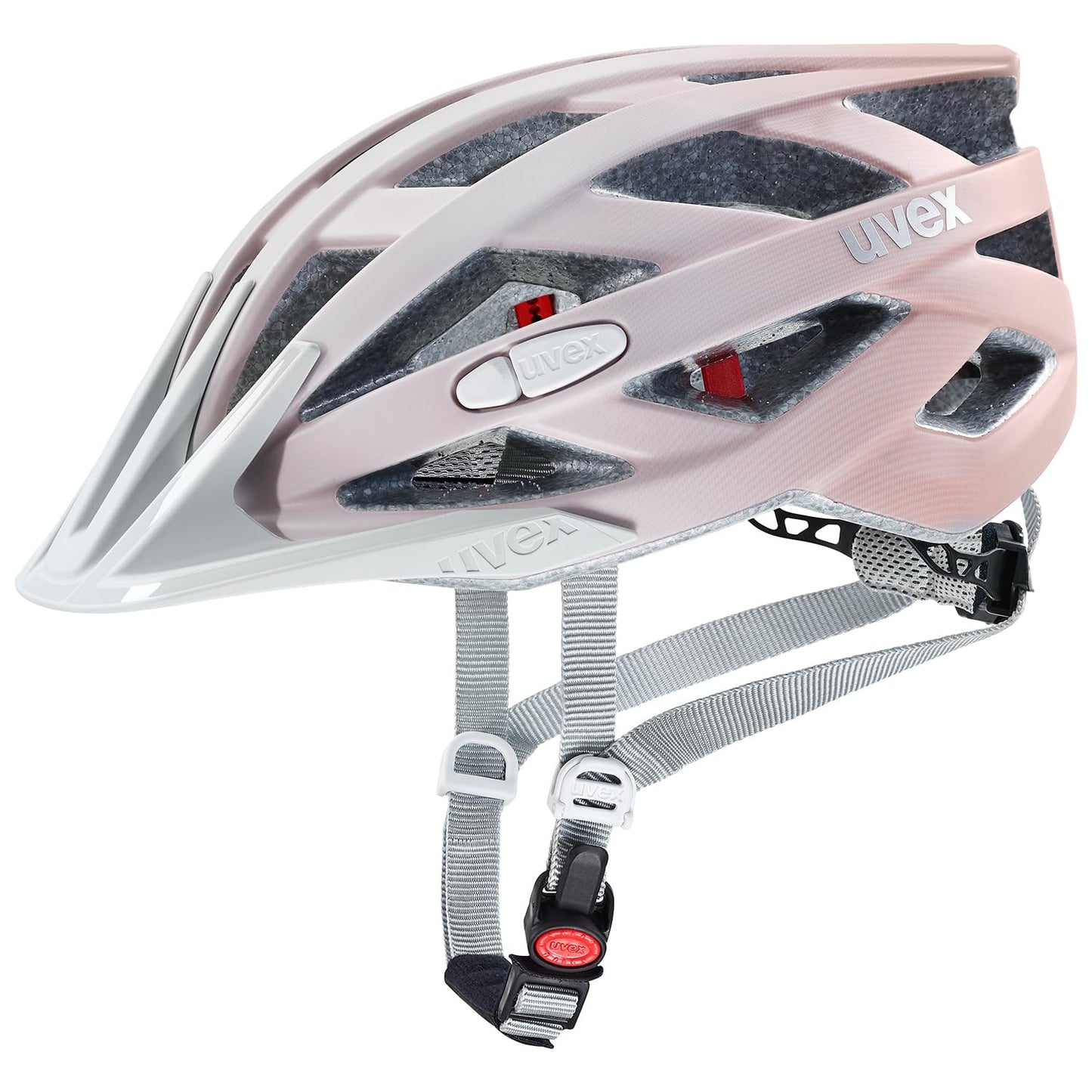 uvex i-vo cc bicycle helmet, gray-rosé matt, 52-57 cm - S413423