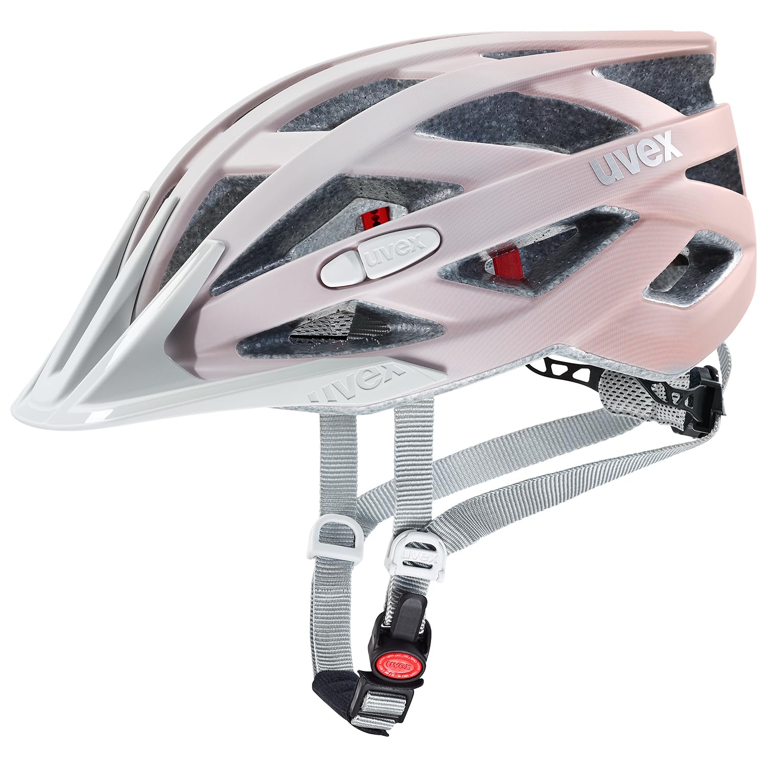 uvex i-vo cc bicycle helmet, gray-rosé matt, 52-57 cm - S413423
