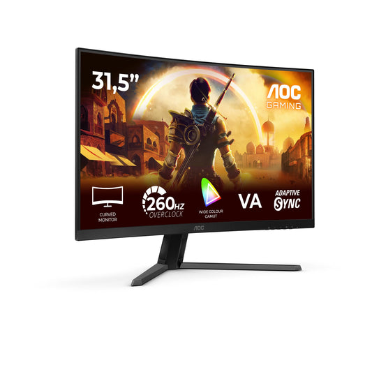 AOC C32G42ZE 32 inch curved, FHD gaming monitor, 260Hz, VA panel, 4ms GtG, HDR10, FreeSync Premium, (1920x1080 HDMI 1x 2.0 DP 1x 1.4) black