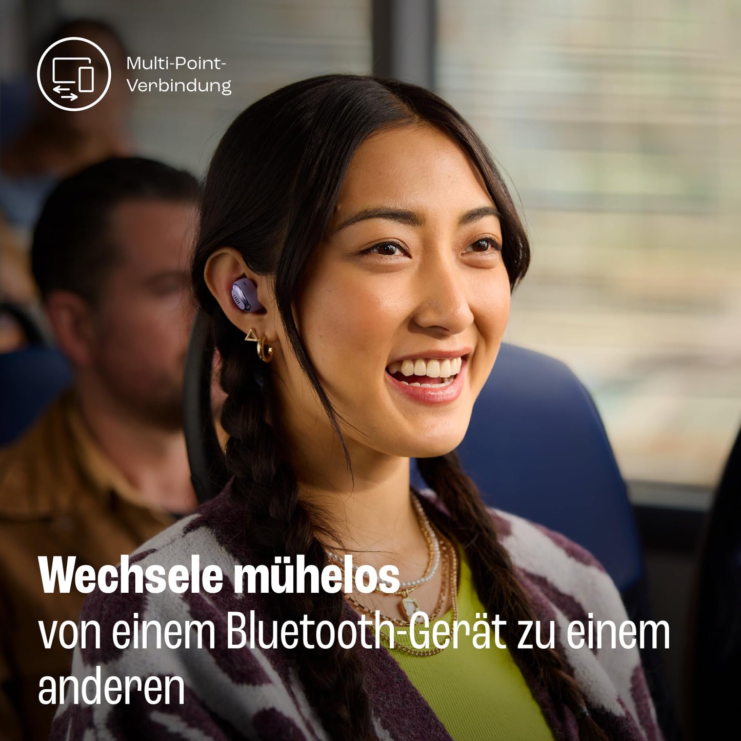 JBL Live Buds 3, wireless earbud headphones with Bluetooth, 40 hours of battery life, True Adaptive Noise Canceling and high-resolution JBL Signature Sound, IP55 waterproof, silver - JBLLIVEBUDS3SIL
