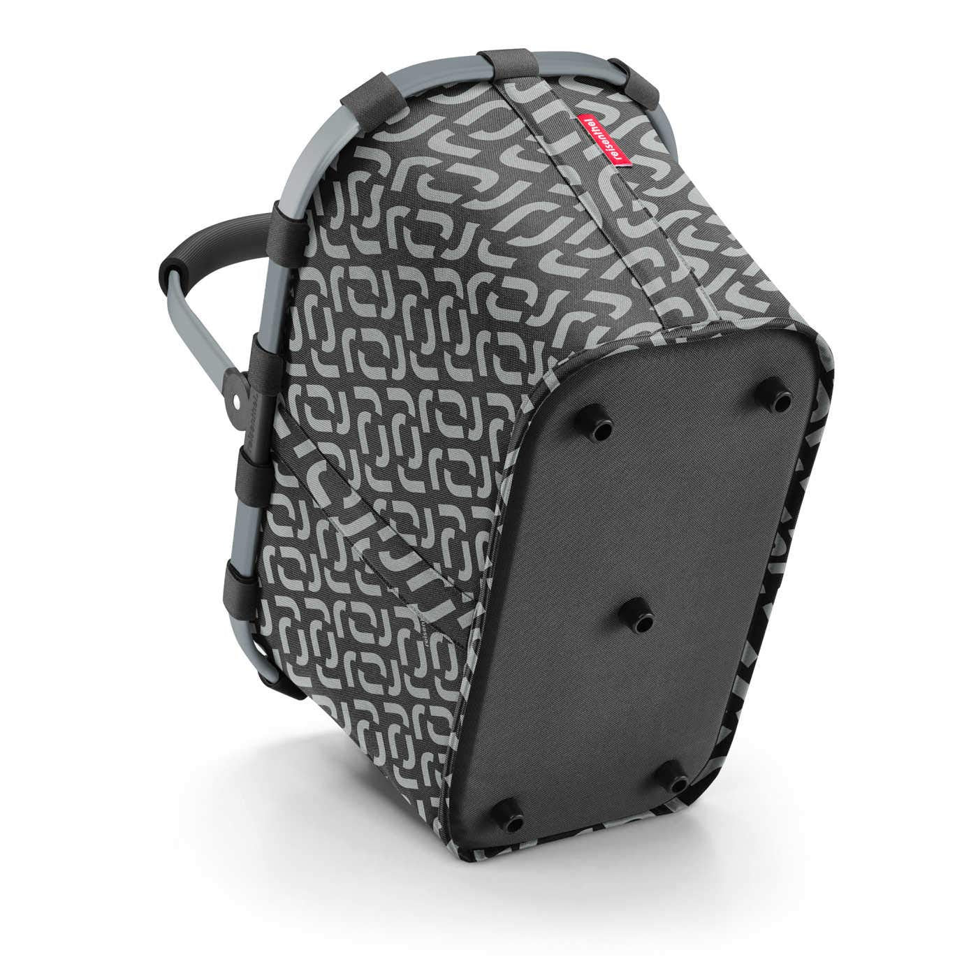 reisenthel carrybag in signature black – sturdy shopping basket with lots of storage space and practical inner pocket – elegant and water-repellent design - BK7054