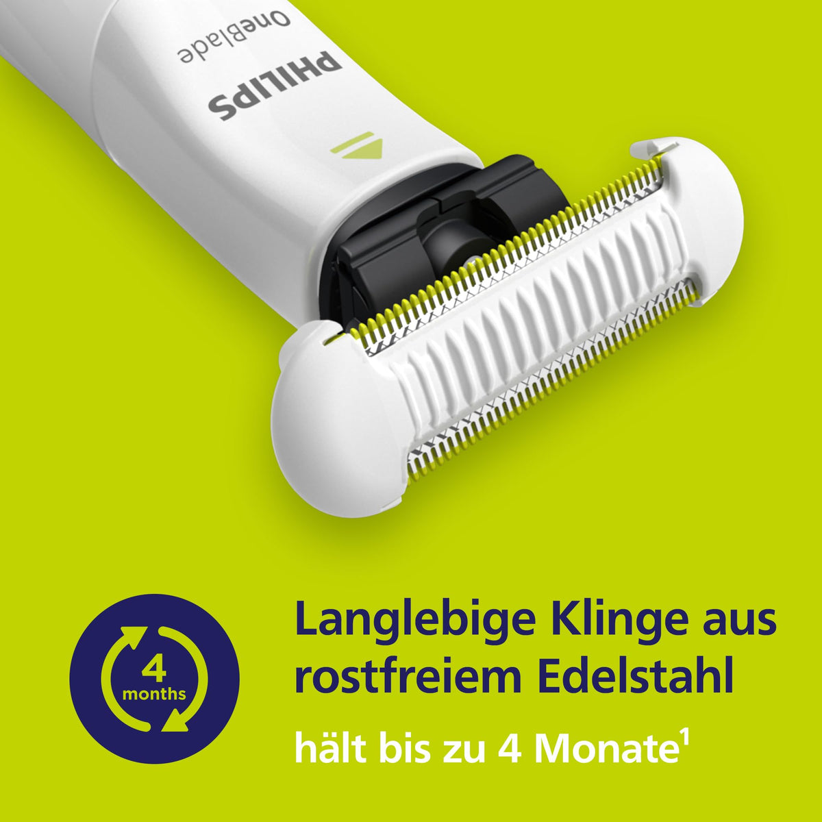 Philips OneBlade QP229/50 Skin Protect Replacement Blade, for OneBlade electric shavers and trimmers, durable stainless steel, trimming and shaving with extra skin protection, 2 pieces