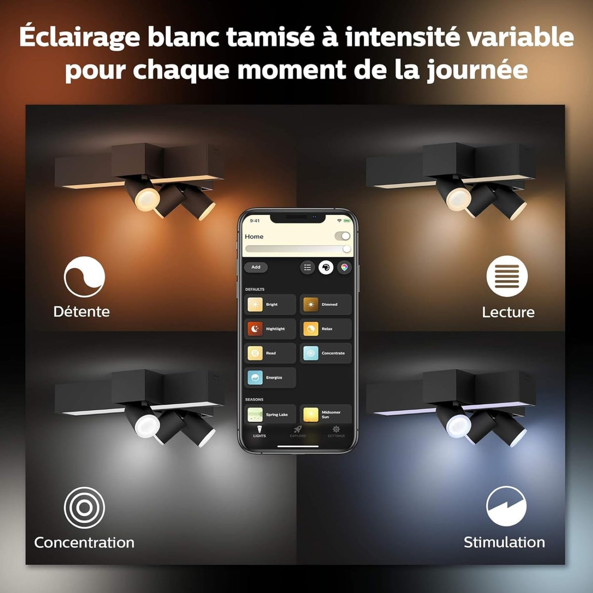 Philips Hue Centris 3-Light Spotlight, Indoor Lighting, Cross Shape, White - 8720169318731