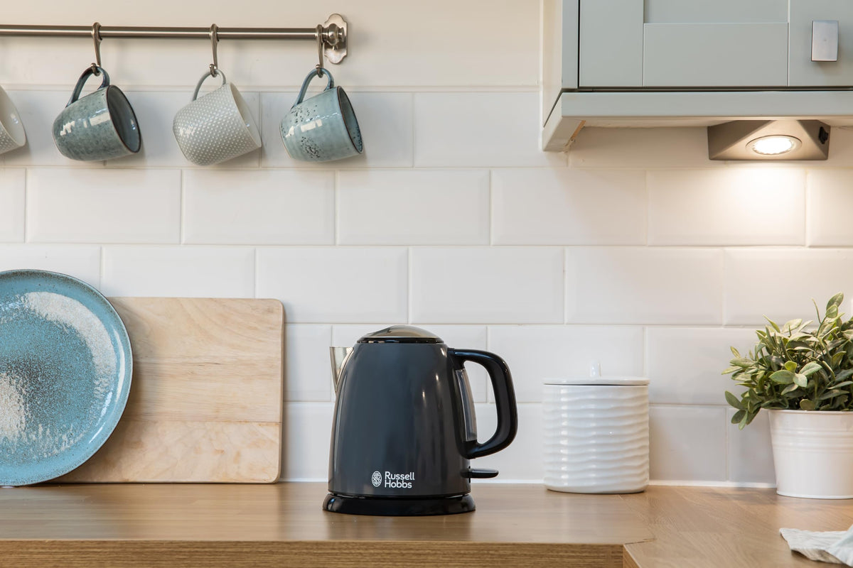 Russell Hobbs Kettle, 1.0 l, Stainless Steel, Rapid Boil Function - 24994-70