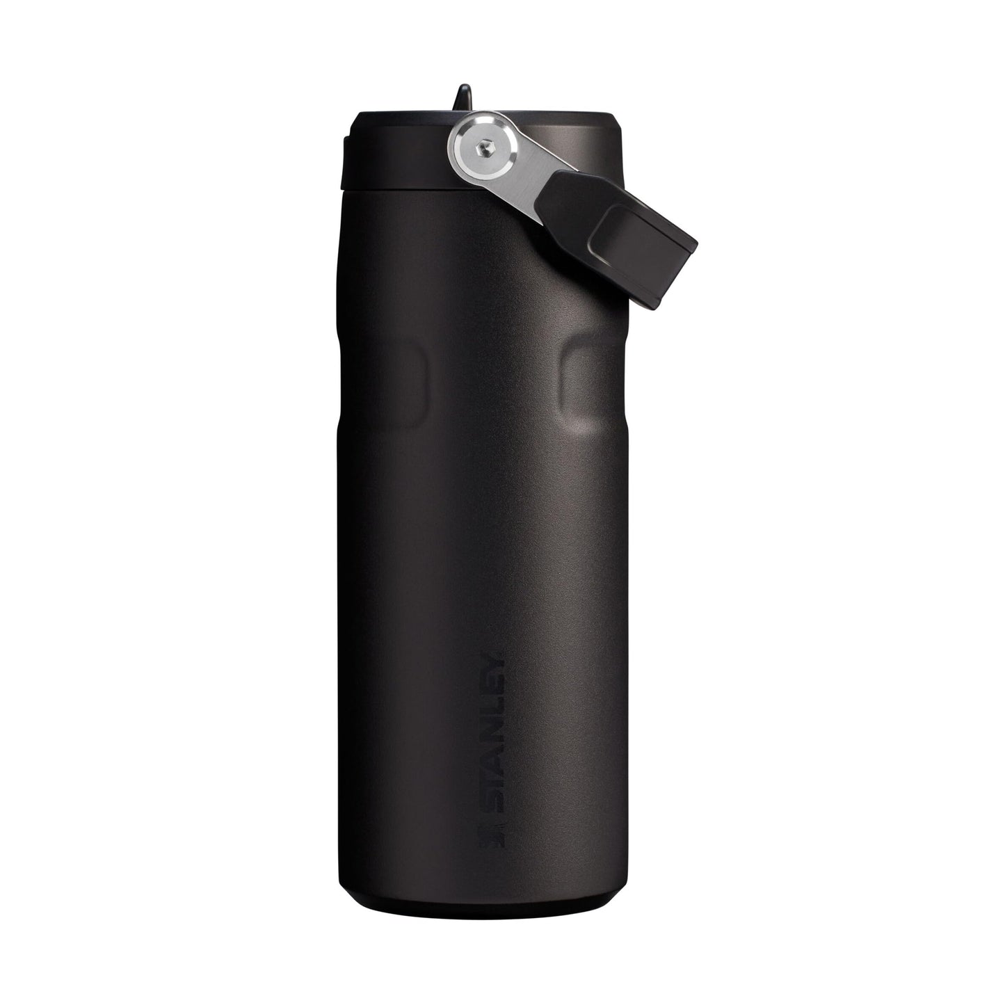 Stanley 1913 Flip Straw drinking bottle with straw 0.47L - thermal mug cools for 8 hours - ice-cold for 40 hours - BPA-free - leak-proof - for cup holders - dishwasher safe - Black 2.0 - 100000112689