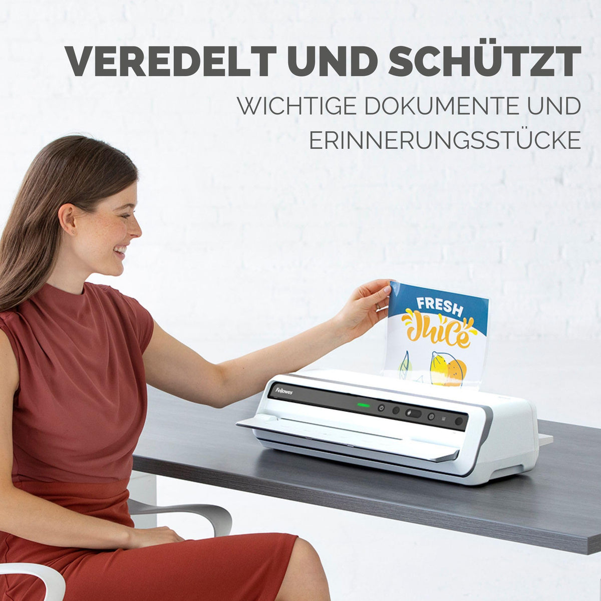 Fellowes Laminating Sheets A4, glossy, laminating film with 80 mic per side, featuring ImageLast alignment aid, for hot lamination, value pack with 500 high-quality laminating sheets (5 packs of 100 sheets each). - 5306127