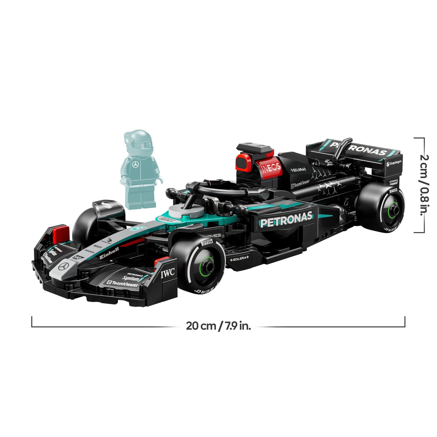 LEGO Speed Champions Mercedes-AMG F1 W15 racing car - toy with Formula 1 minifigure - model car for collecting and building - gift for boys and girls aged 10 and over or adult fans 77244