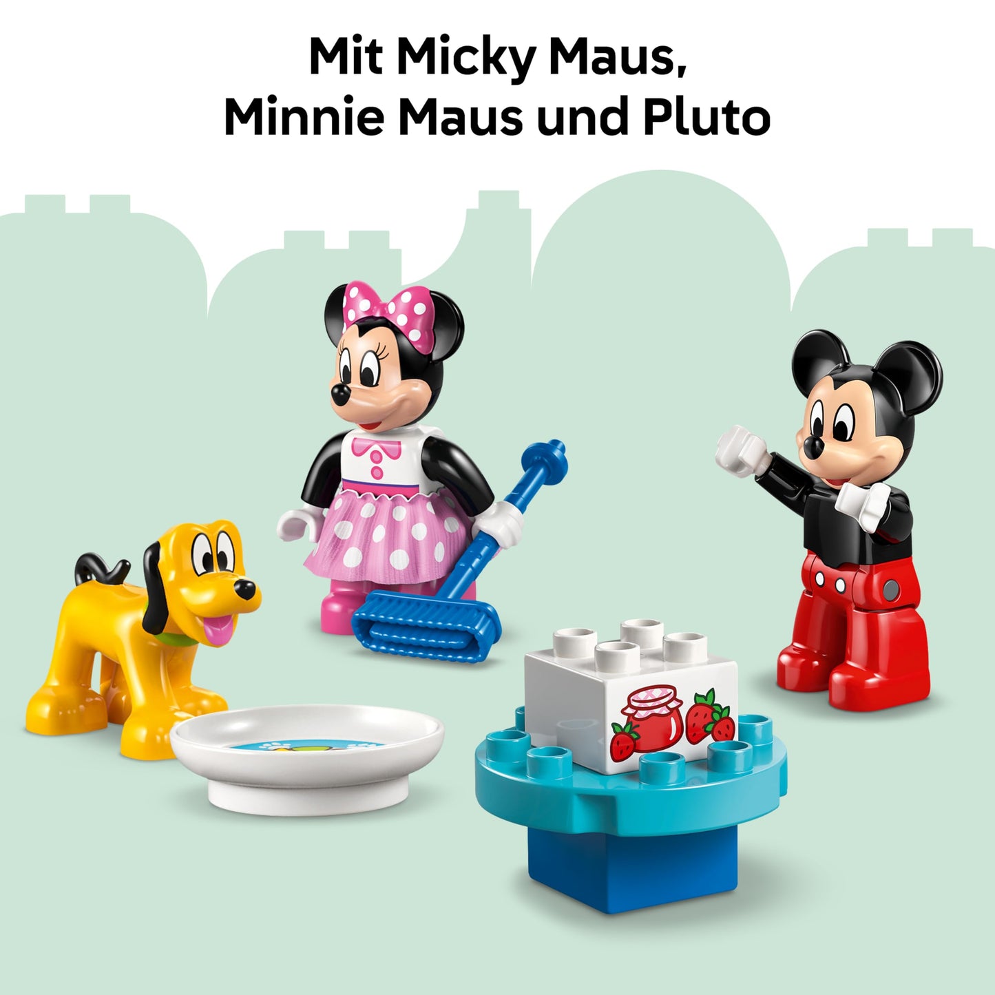 LEGO DUPLO | Mickey Mouse Clubhouse with Minnie and Pluto - Educational Fine Motor Skills Toy for Toddlers - Incl. 3 Figures & Toodles - Gift for Boys & Girls from 2 Years - 10465