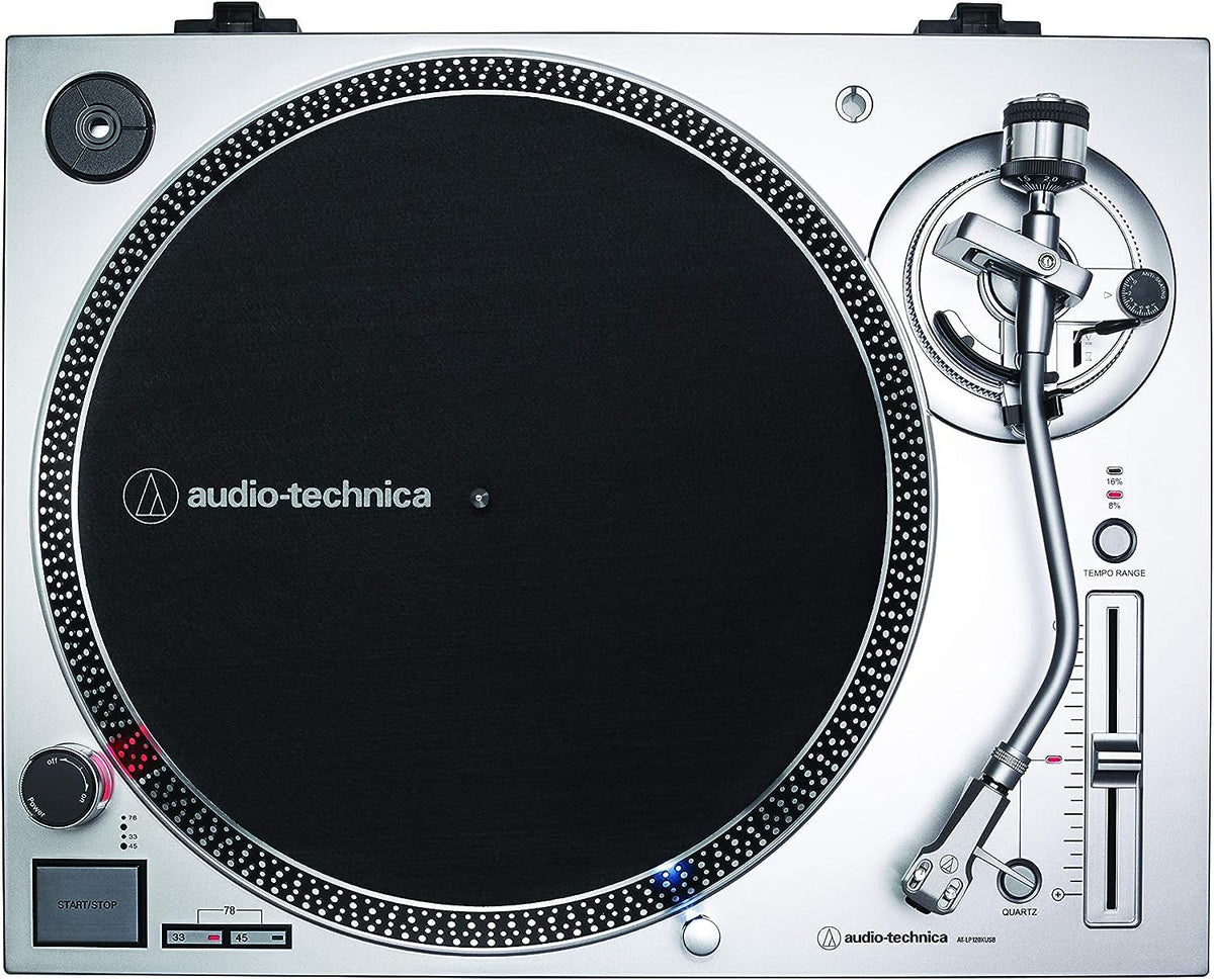 Audio-Technica LP120XUSBSV Direct Drive Turntable (Analog and USB) Silver - AT-LP120XUSBSV