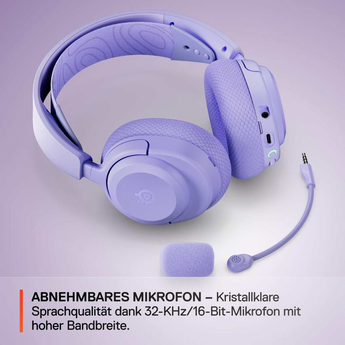 SteelSeries Arctis Nova 3X Wireless Xbox Headset - Gaming Headset Wireless - App Control - 40 Hours Battery Life & Fast Charging - 2.4 GHz/Bluetooth - Detachable Microphone - For Xbox, PC & More - Lavender - 61693