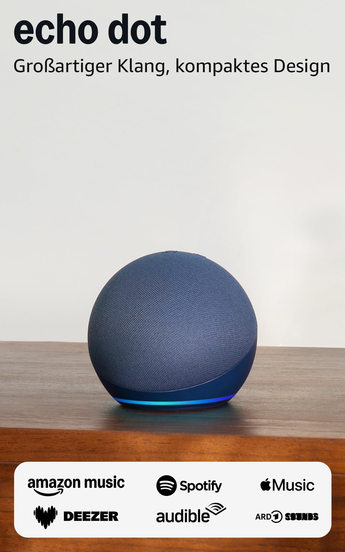 Echo Dot (Cea mai recentă generație) | Difuzor inteligent WLAN și Bluetooth cu sunet profund și bogat | Albastru marin, cu Alexa+ Early Access - C2N6L4
