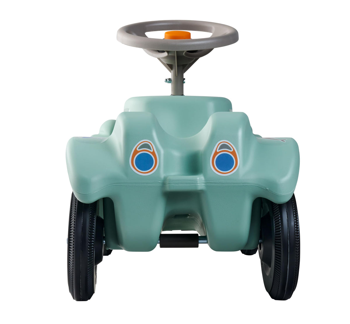 Big Bobby Car Classic Green Sea - Ride-on car for children from 1 year old in a colorful sea design with a gray safety steering wheel and horn, suitable for kids aged 1-5 years (up to 50 kg), sage green with stickers. - 800056141