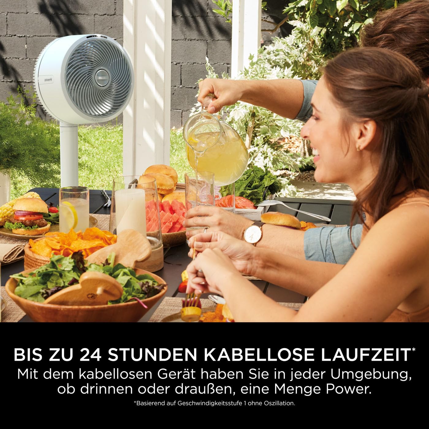 Shark FlexBreeze Fan Quiet, Hybrid Fan Wired & Wireless, Portable, for Indoor and Outdoor Use, UV & Water Resistant, Ultra Powerful, Ultra Quiet, White FA220EU - 0622356288651