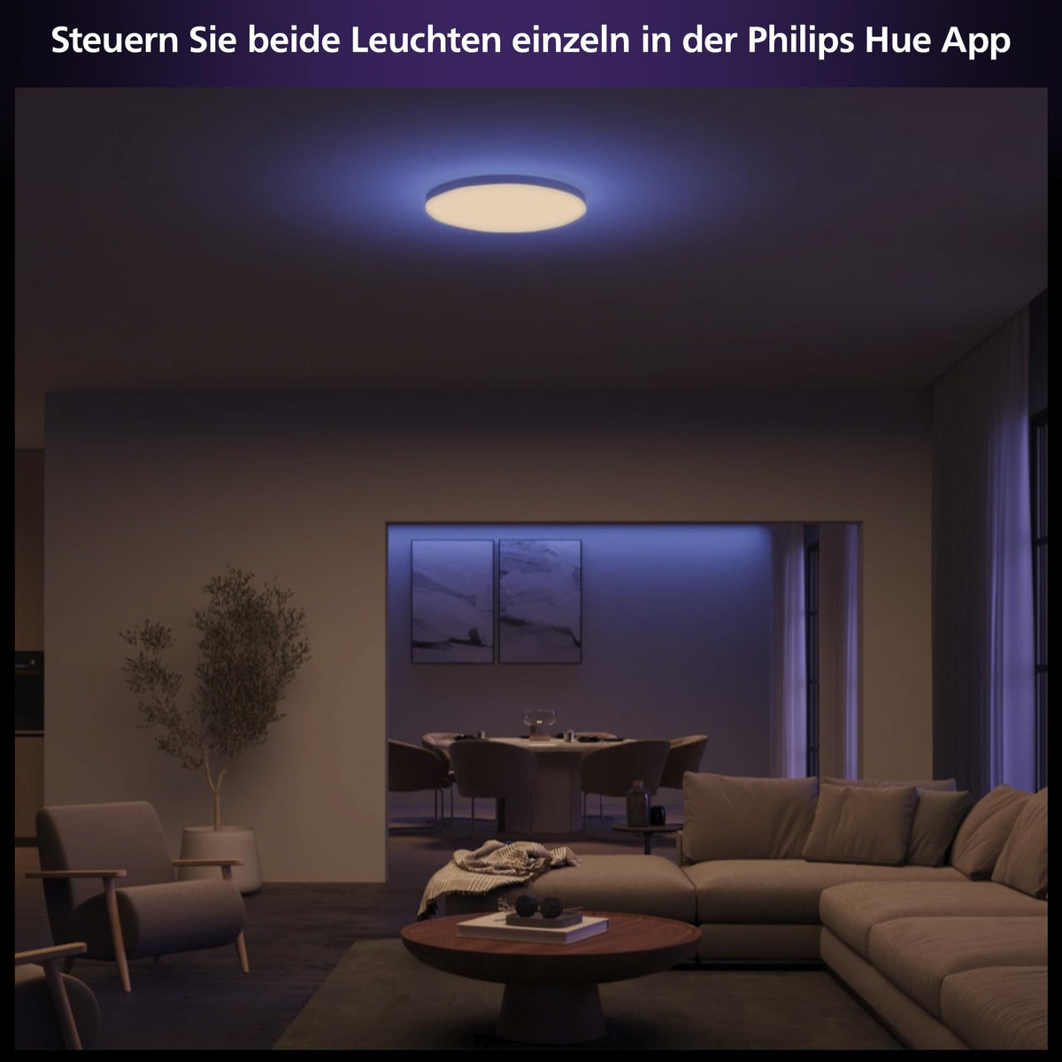 Philips Hue Datura Ceiling Light Small, 38.4 cm Diameter, White - 8720169277618