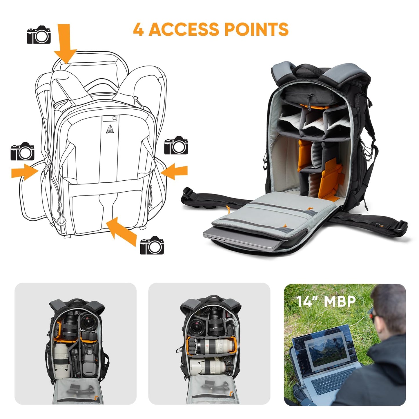 Lowepro Protactic Bp 350 Aw Iii Camera Bag One Size - LP37505-PWW