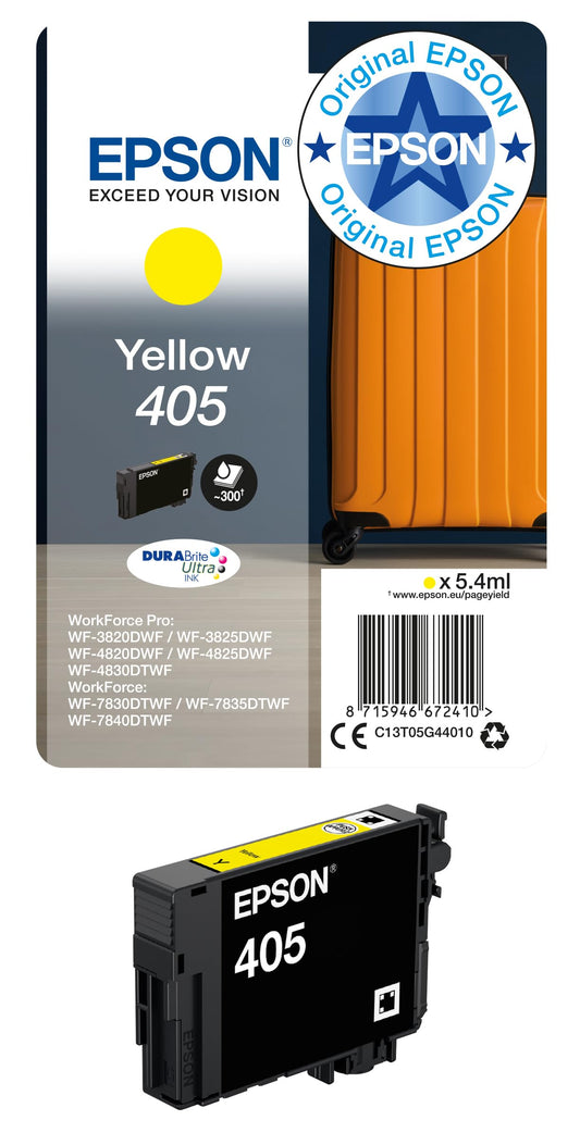 Epson Orginal 405 Tinte Koffer Singlepack gelb Standard - EPST05G44010