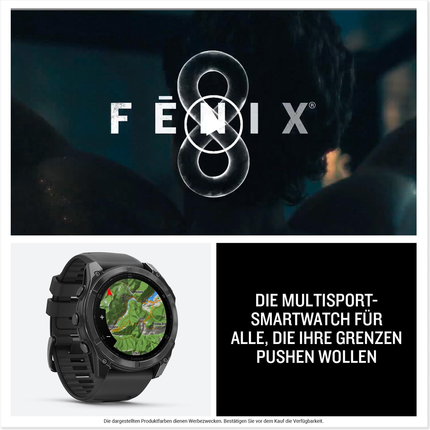 Garmin fēnix 8 51mm – multisport smartwatch, 1.4" AMOLED touch/button display, up to 29 days battery life, 80+ sports/outdoor apps, TOPO maps, ECG, telephony, music, flashlight - 010-02905-00