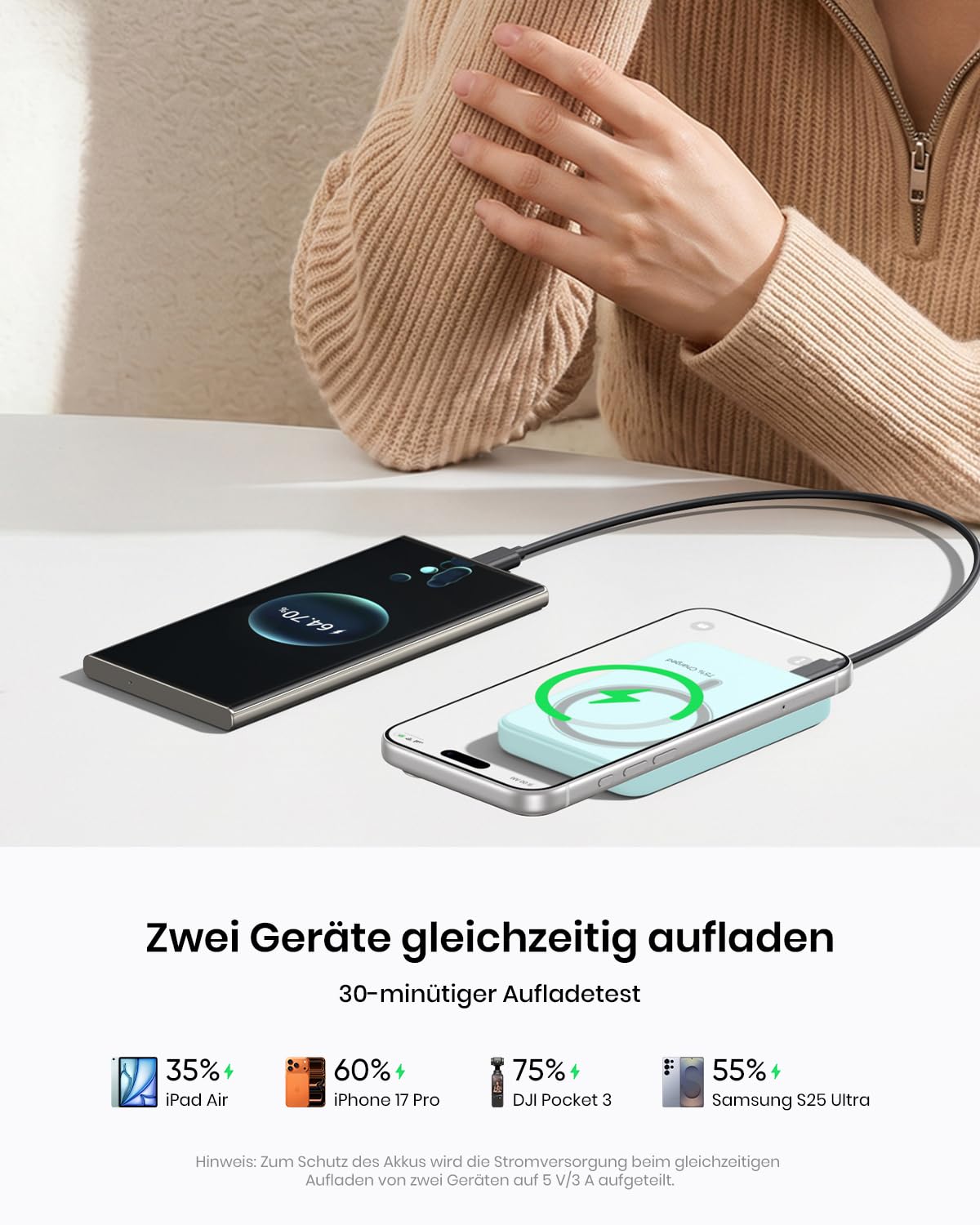 Magnetic Power Bank 10000mAh for iPhone, A ADDTOP Wireless Power Bank Quick Charge 20W, Power Bank Inductive Charging 15W External Mobile Phone Batteries with LED Display for iPhone 17/16/15/14/13/12 Series - C19PW