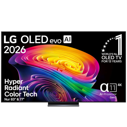 LG OLED55C6ELB 4K OLED Evo AI TV, 55 inch, procesor α11 Gen3, webOS 26, 120Hz, VRR până la 165Hz, anul modelului 2026, clasa de energie G - OLED55C6ELB.AEUD