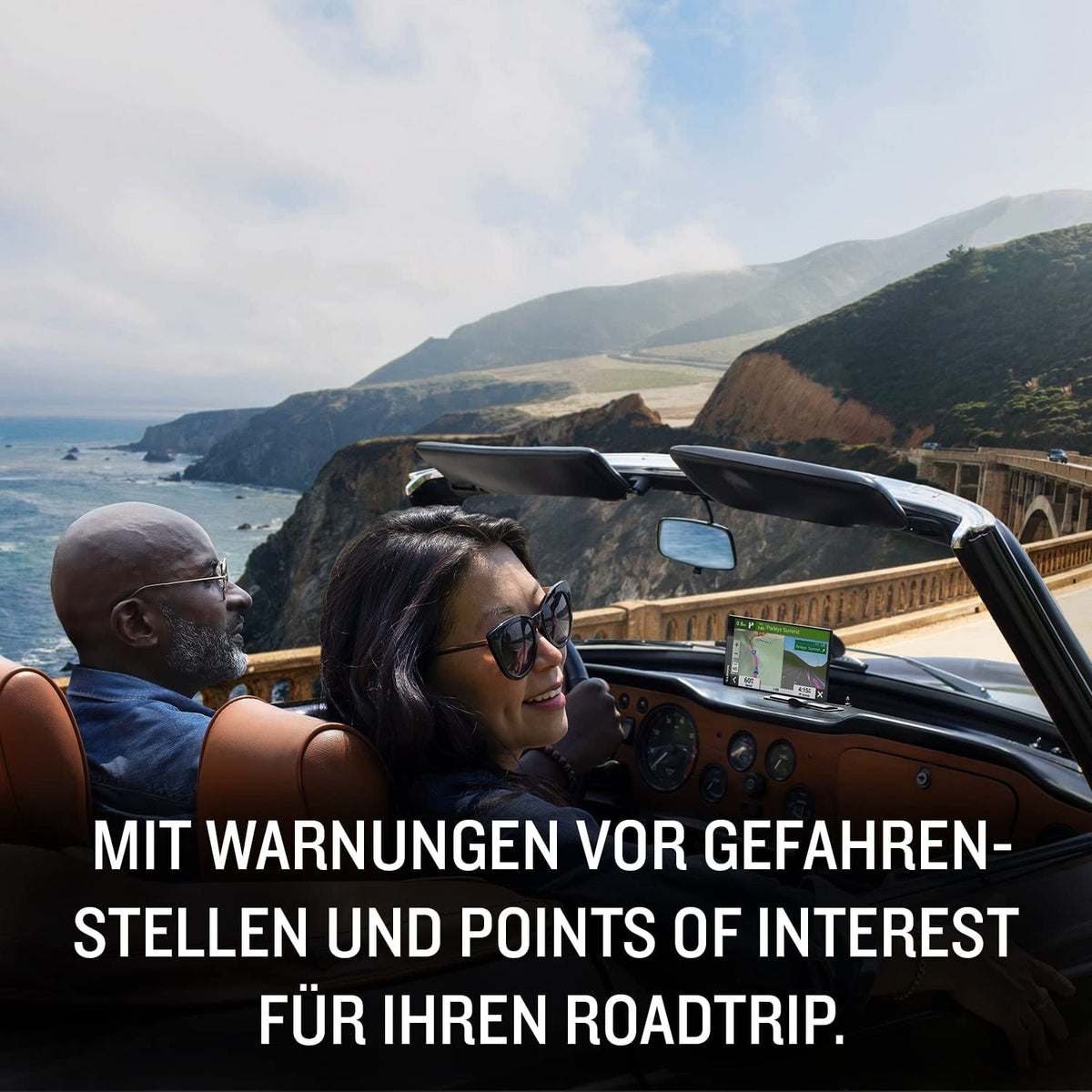 Garmin DriveSmart 76 MT-S – Navigation device with a large 7-inch (17.8 cm) HD display, 3D European maps with environmental zones, real-time traffic information via the Garmin Drive App, voice and driver assistance. - 010-02470-10