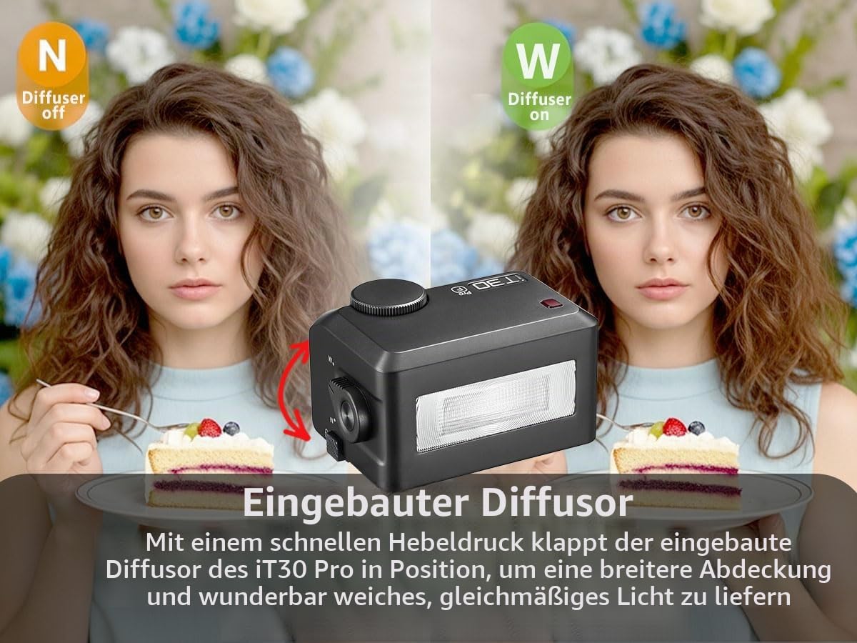 GODOX IT30PRO C camera flash with diffuser, IT30 PRO C mini flash units - iT30Pro