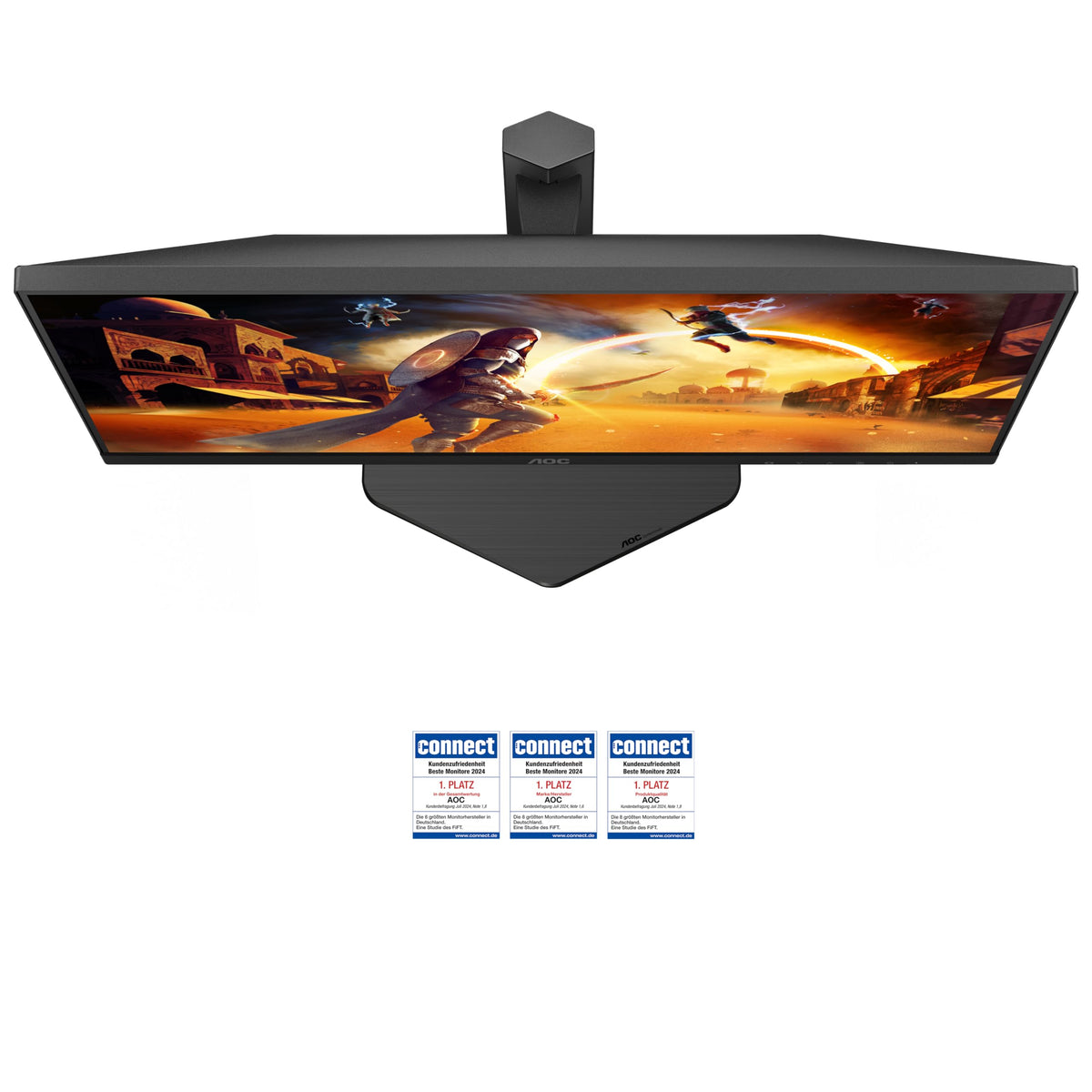 AOC U27G4R 27-inch USB Hub Gaming Monitor, dual mode, Fast IPS panel, 1ms GtG, Adaptive Sync, HDR400, G-Sync compatible, height adjustable, (3840x2160@160Hz; 1920x1080@320Hz HDMI 2x 2.1 DP 1x 1.4) Black